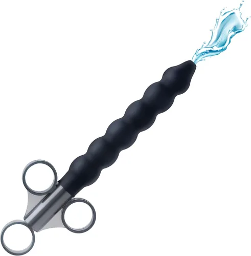 Cleanstream Lanzador de lubricante con cuentas de silicona, uso con una mano, tubo liso para facilitar la inserción, jeringa, apto para juguetes,