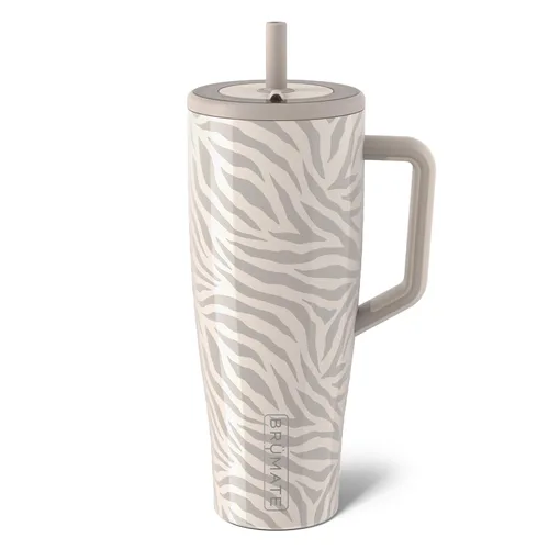 Miniatura 50 de BrüMate Era Vaso térmico con asa y pajilla, 40 onzas, 100% a prueba de fugas, con tapa, hecho de acero inoxidable, base apta para portavasos, moca
