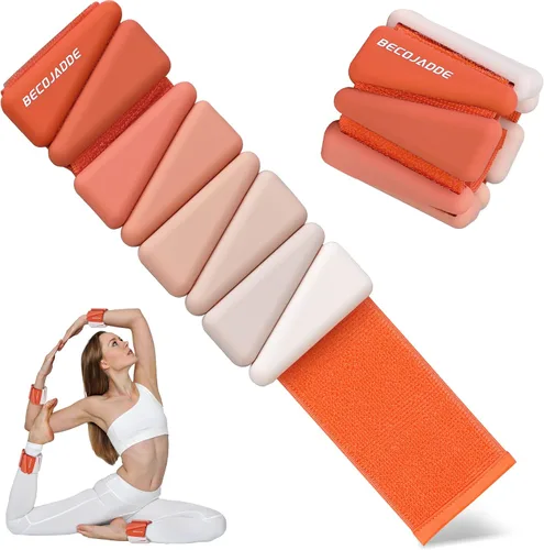 Miniatura 21 de BECOJADDE Pesas de Tobillo para Mujeres Pesas de Muñeca Juego de 2 (1 lb/2 lbs Cada Una) Peso Ajustable para Brazo y Pierna para Mujeres y Hombres