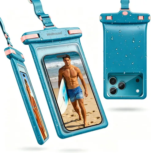 Miniatura 27 de wellhouse Bolsa impermeable para teléfono, Funda impermeable para teléfono para iPhone 16 15 14 13 12 Pro Max XS Samsung, Bolsa seca para celular 1