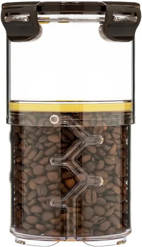 Contenedor de café ajustable de tamaño – Contenedor hermético de almacenamiento para granos de café y molidos, té, especias (mediano)