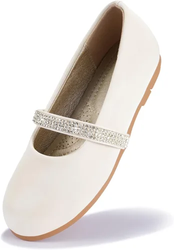 Zapatos de vestir para niñas con flores, zapatos de princesa Mary Jane, zapatos de ballet para niños pequeños y grandes, zapatos elegantes