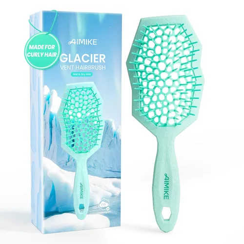 Miniatura 11 de AIMIKE Glacier Cepillo Desenredante, Cepillo Desenredante Sin Dolor para Cabello Rizado Uso Húmedo y Seco, Se Desliza a Través de los Enredos