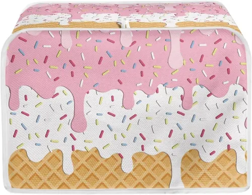 Miniatura 17 de Cubierta para tostadora retro con diseño de rosas y mariposas de 4 rebanadas, horno, tostadora, a prueba de polvo, cubierta de electrodomésticos