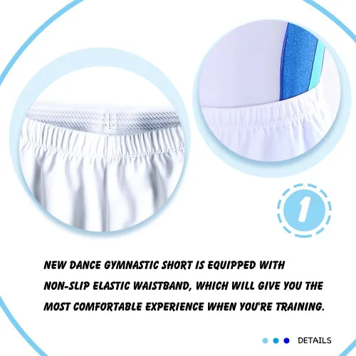 Miniatura 4 de NEW DANCE Pantalones cortos básicos de gimnasia para niño, pantalones cortos de baile para práctica de ballet y atletis