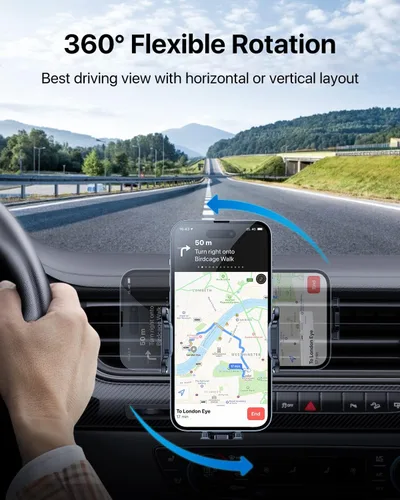 Miniatura 4 de andobil 2026 Soporte para teléfono de coche mejorado, soportes para teléfono de grado militar para la rejilla de ventilación de su coche, clip