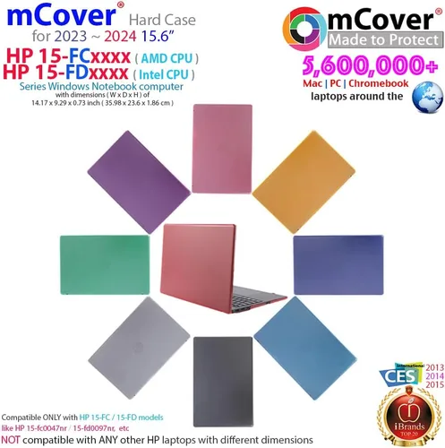 Miniatura 2 de mCover Funda compatible solo para laptop HP de 15.6 pulgadas 2023-2024 serie 15-FCxxxx / 15-FDxxxx Windows Notebook PC