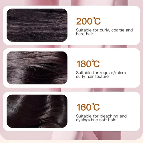 Miniatura 5 de Yaslayp Glambrushs Plancha de Pelo Mini, Cepillo Alisador de Pelo Recargable Inalámbrico Portátil, Control de Temperatura de 3 Velocidades, Plancha
