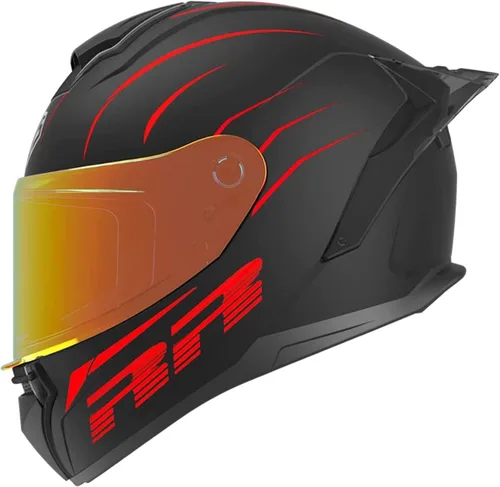 Miniatura 15 de RUANLOV Casco de motocicleta de cara completa, casco de motocicleta frontal abatible, casco integrado aprobado por DOT/ECE, casco abatible de cara