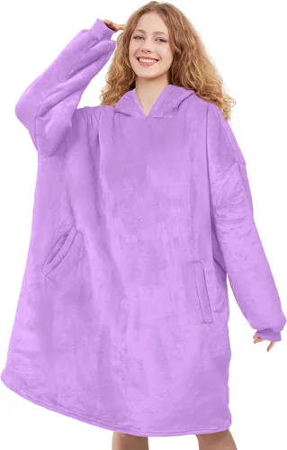Miniatura 10 de AmyHomie Manta con capucha para adultos y adolescentes, manta con capucha Sherpa de gran tamaño, cálida y acogedora como regalo de cumpleaños