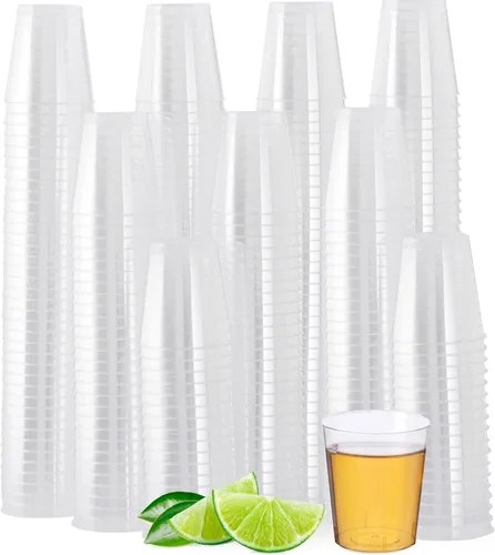 Miniatura 9 de MATANA Crystal Clear 250 vasos de chupito de plástico, mini vasos transparentes de 2 onzas para degustación de vinos, condimentos, salsa, chupitos