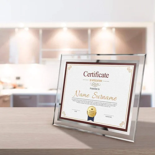 Miniatura 4 de Schliersee Marco para documentos de certificado de 8.5 x 11 pulgadas, marcos de fotos de vidrio para diploma, solo para mesa, paquete de 4