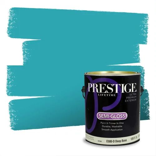 Miniatura 1659 de Pintura Exterior + imprimación PRESTIGE, todo-en-uno, 1 galón, acabado mate, color comparable al Valspar* Royal Gray* VS151-Gris real