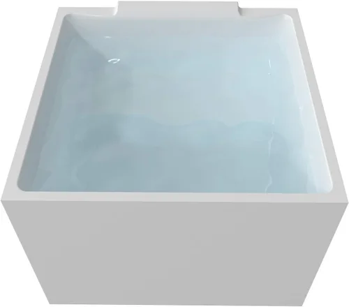 Miniatura 7 de HEATGENE Bañera de acrílico independiente de 39 pulgadas, bañera de remojo contemporánea, fácil de instalar, con certificación UPC, drenaje cromado