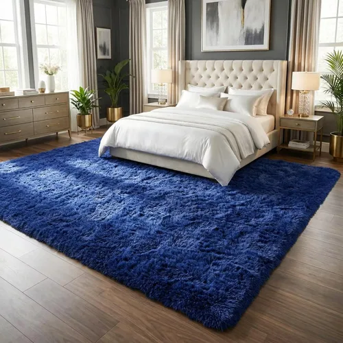 Miniatura 7 de Alfombra suave y esponjosa para dormitorio, alfombra de felpa lanuda de 7 x 10, alfombra antideslizante y mullida para sala de estar, habitación