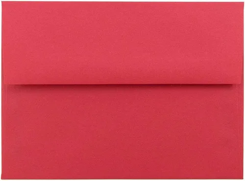 Miniatura 20 de JAM PAPER Sobres de invitación de colores A7 - 5 1/4 x 7 1/4 - Rojo Reciclado - Paquete de 50 (Pack of 50)