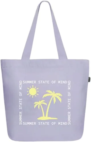 Miniatura 6 de Ecoright Bolsa de lona estética para mujer, bolsa grande con cremallera y bolsillo, bolsa de mano para mujer, para yoga, trabajo, playa