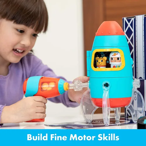 Miniatura 2 de Educational Insights - Juguete educativo en forma de cohete para diseñar y atornillar, juguete para habilidades motoras finas y de aprendizaje