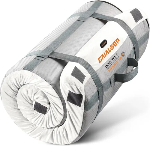 Miniatura 9 de Gaialoop Colchón de futón enrollable Glamping de espuma viscoelástica, cama japonesa para el suelo, colchón de campamento, colchoneta para dormir