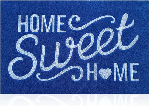 Miniatura 18 de Alfombra de bienvenida para puerta para interiores y exteriores, con parte trasera de goma antideslizante, “Home Sweet Home”, absorbe el barro