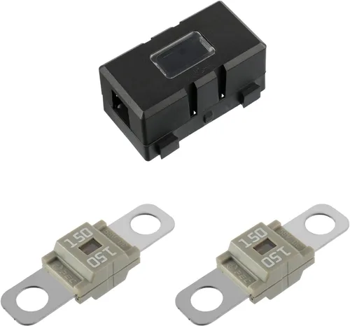 Miniatura 13 de Portafusible MIDI y 2 piezas de fusible MIDI de 100A de alta corriente, fusible de tornillo para autos, camiones, vehículos (100 Amp)