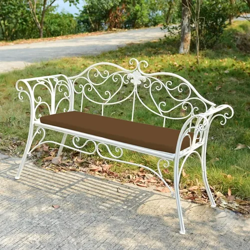 Miniatura 14 de Cojín impermeable para silla de banco para interior y exterior, cojín de asiento para jardín largo