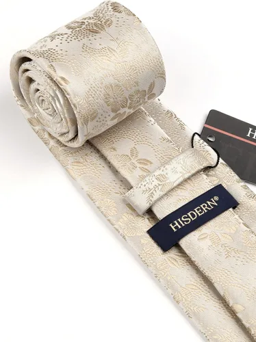 Miniatura 121 de Corbatas florales tejidas clásicas para hombre, corbata cuadrada de bolsillo, corbatas formales para hombres, boda con pañuelo