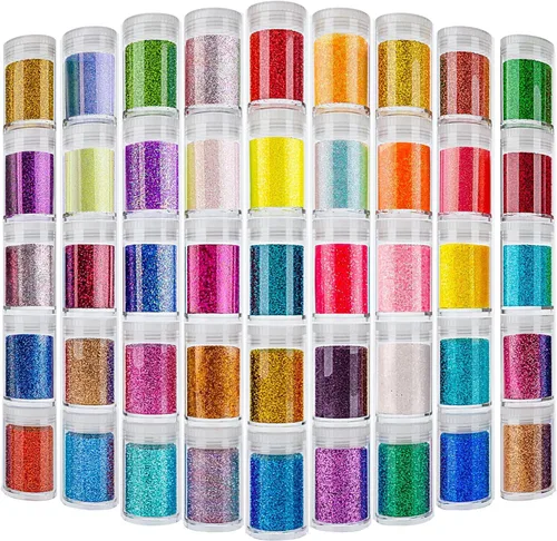 Miniatura 9 de Brillantina extrafina, juego de 24 colores cosméticos para arte de uñas, manualidades de resina, dispensador de polvo de brillantina suelta