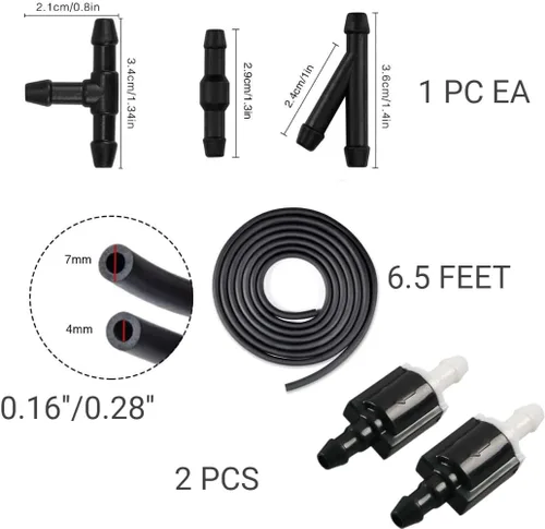 Miniatura 9 de Click&Fit Boquillas de lavaparabrisas compatibles con Chrysler 300 11-17, Jeep Grand Cherokee 11-21 Commander 06-10, Liberty 8-12, Dodge Caravan