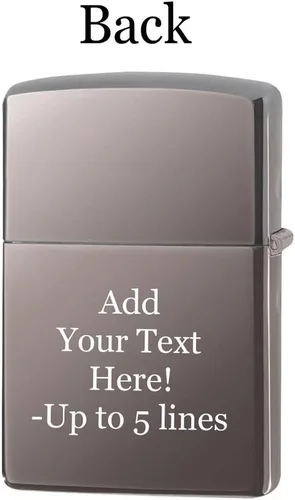 Zippo Encendedor - Mensaje personalizado grabado en la parte posterior para diseños de hojas, resistente al viento, encendedor de Zippo (Skull Leaf