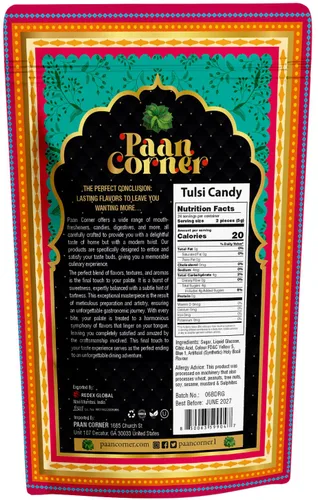 Miniatura 2 de Paan Corner Caramelos Tulsi, sabor a albahaca, vegano, 4.23 oz