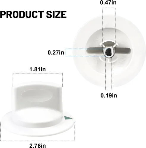 Miniatura 2 de Pomo temporizador irrompible para secadora WE1M652 con protección de funda de metal reforzada por Sikawai Fit para secadora G-E Hot-point
