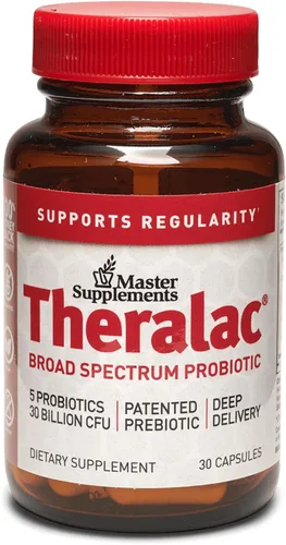 Miniatura 8 de Master Supplements THERALAC - 30 cápsulas, paquete de 3 - Probiótico multicepa para una salud intestinal óptima + alivio de gases y hinchazón - Sin