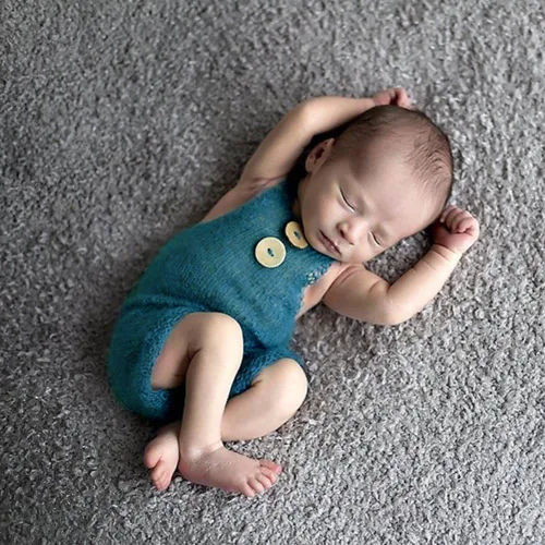 Miniatura 2 de Zeroest Accesorios de fotografía para bebé, traje de sesión de fotos para niño y niña, disfraz de ganchillo para recién nacido, ropa de punto