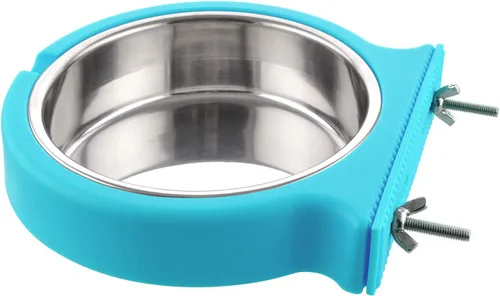 Miniatura 12 de Cuenco extraíble de acero inoxidable para perros, comedero de alimentos y agua, taza para gatos, cachorros, pájaros, mascotas (grande, azul)