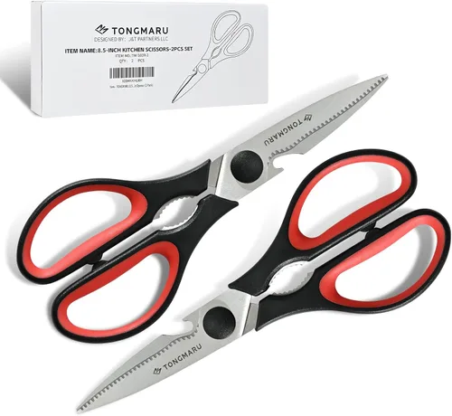 Tijeras de cocina de alta resistencia con tijeras desmontables, multiusos, tijeras aptas para lavavajillas, cuchillas dentadas, cascanueces y