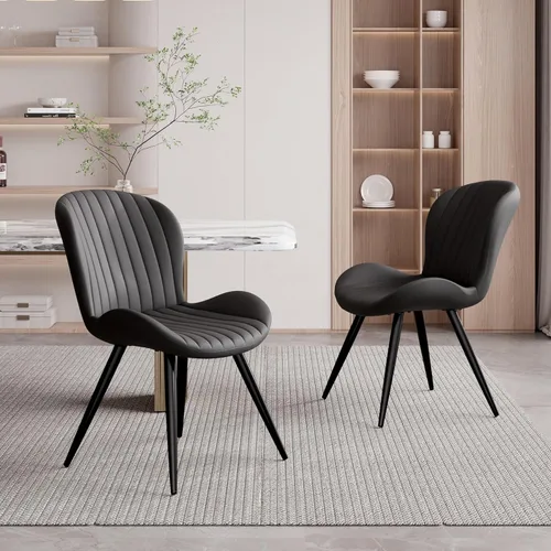 Miniatura 21 de Nalupatio Juego de 2 sillas de comedor, modernas sillas de comedor con respaldo cómodo, sillas de cocina tapizadas gruesas, 19 pulgadas de altura