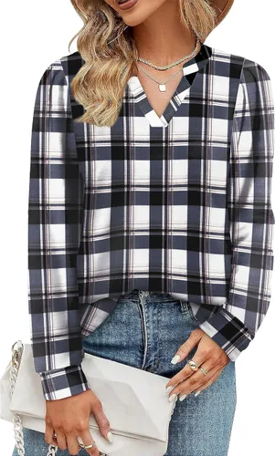 Miniatura 2 de Dofaoo Sudadera para mujer, túnica de manga larga, ropa de otoño a la moda