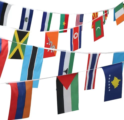 Banderas de 50 países, bandera de cadena nacional de país internacional, bandera de países del mundo en cada continente, eventos deportivos de la 50