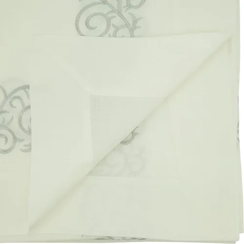 Miniatura 3 de Saro Lifestyle Mantel bordado de voluta, plateado, 50"x70