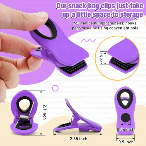 Miniatura 3 de FINDMAG Clips Magnéticos para Bolsas, Paquete de 12 Clips para Bolsas con Sello Hermético para Alimentos, Clip Magnético para Luces de Navidad