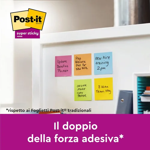 Miniatura 5 de Post-it Dispensador de notas Z, paquete de 2 almohadillas, 45 hojas por bloc, 2.992 in x 2.992 in, color turquesa, para una cómoda dispensación