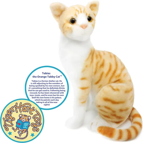 Miniatura 2 de TigerHart Tobias, el gato atigrado naranja, peluche de 12 pulgadas