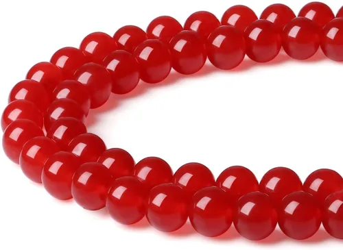 Miniatura 11 de LAIDANLA Cuentas de piedra natural de turmalina rosa y jade, cuentas sueltas redondas de 8 mm, cuentas de piedra preciosa para hacer pulseras, Jade