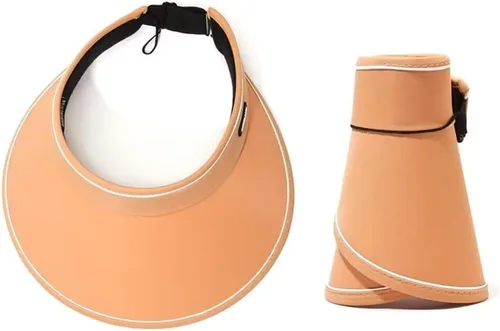 Miniatura 7 de Sombreros con visera para el sol para mujer, ala ancha, protección UV+50, gorra de playa plegada para un fácil transporte