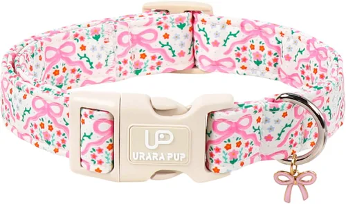 Miniatura 20 de Collar de perro de algodón de dinosaurio con hebilla de metal, collar de regalo para niñas o niños pequeños, medianos y grandes, lindos collares