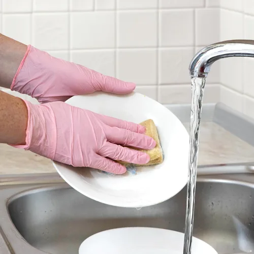 Miniatura 5 de GUSTO Pink Nitrile Disposable Gloves - Latex & Rubber Free, Non-Sterile Powder Free Gloves (Formerly Comfy Package)