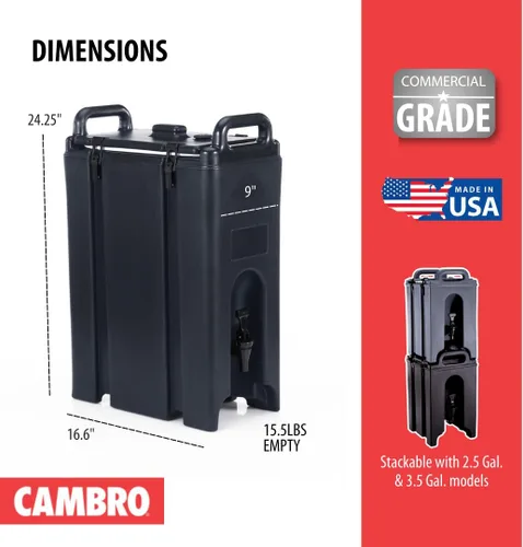 Miniatura 3 de Cambro (500LCD110) Portabebidas de 4-3/4 gal - Camtainer®