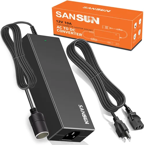 Miniatura 7 de Convertidor de CA a CC 2 A, enchufe para encendedor de cigarrillos de automóvil, transformador adaptador de fuente de 120 V a 12 V para bomba