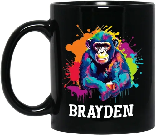 Miniatura 22 de Taza de café personalizada con nombre, taza de café personalizada con animales marinos coloridos del océano, 11 onzas, 15 onzas, taza de cerámica